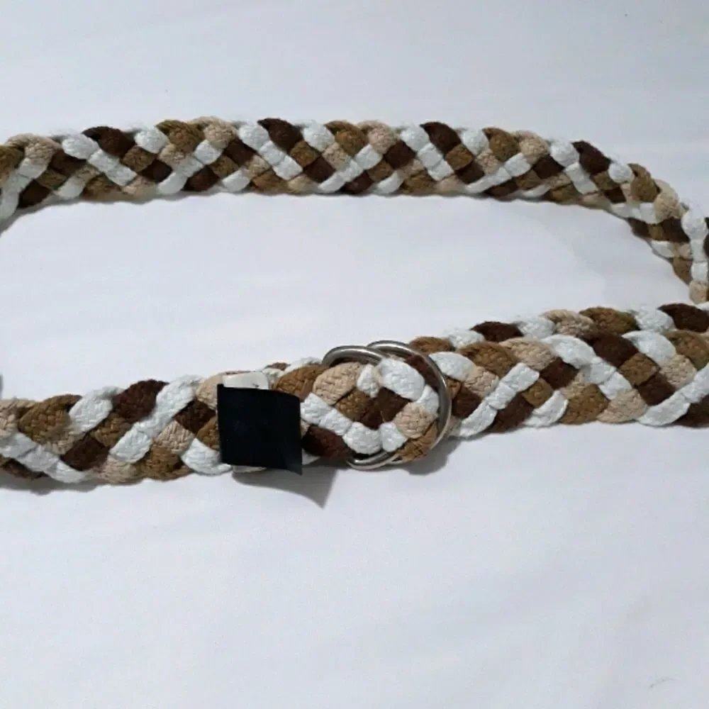 RL Belt Cotton Neutral Multicolor Brown Tan White Size Large